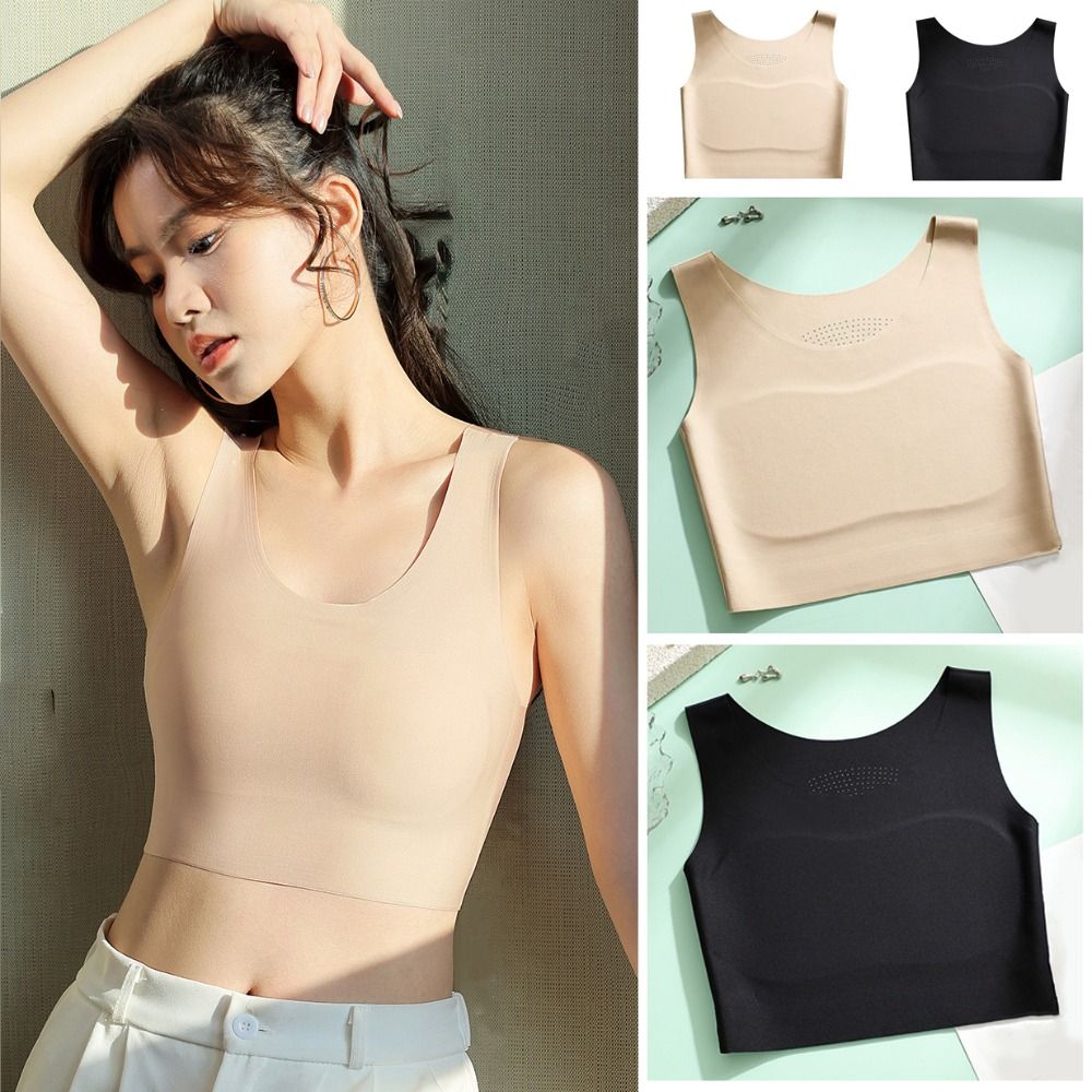 Women Ice Silk Seamless Wirele - Minimizer Bra Women 评论和价格