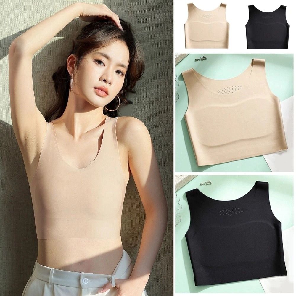 Women Ice Silk Seamless Wirele - Minimizer Bra Women 评论和价格