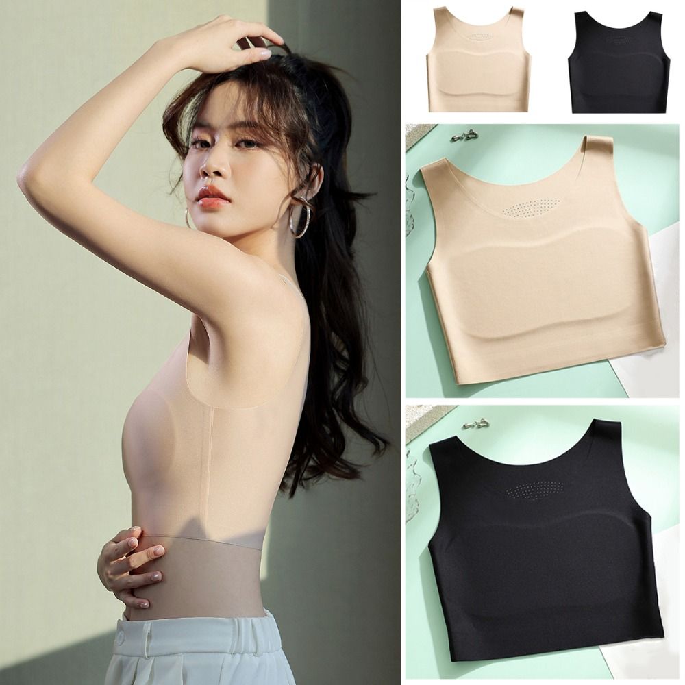 Women Ice Silk Seamless Wirele - Minimizer Bra Women 评论和价格