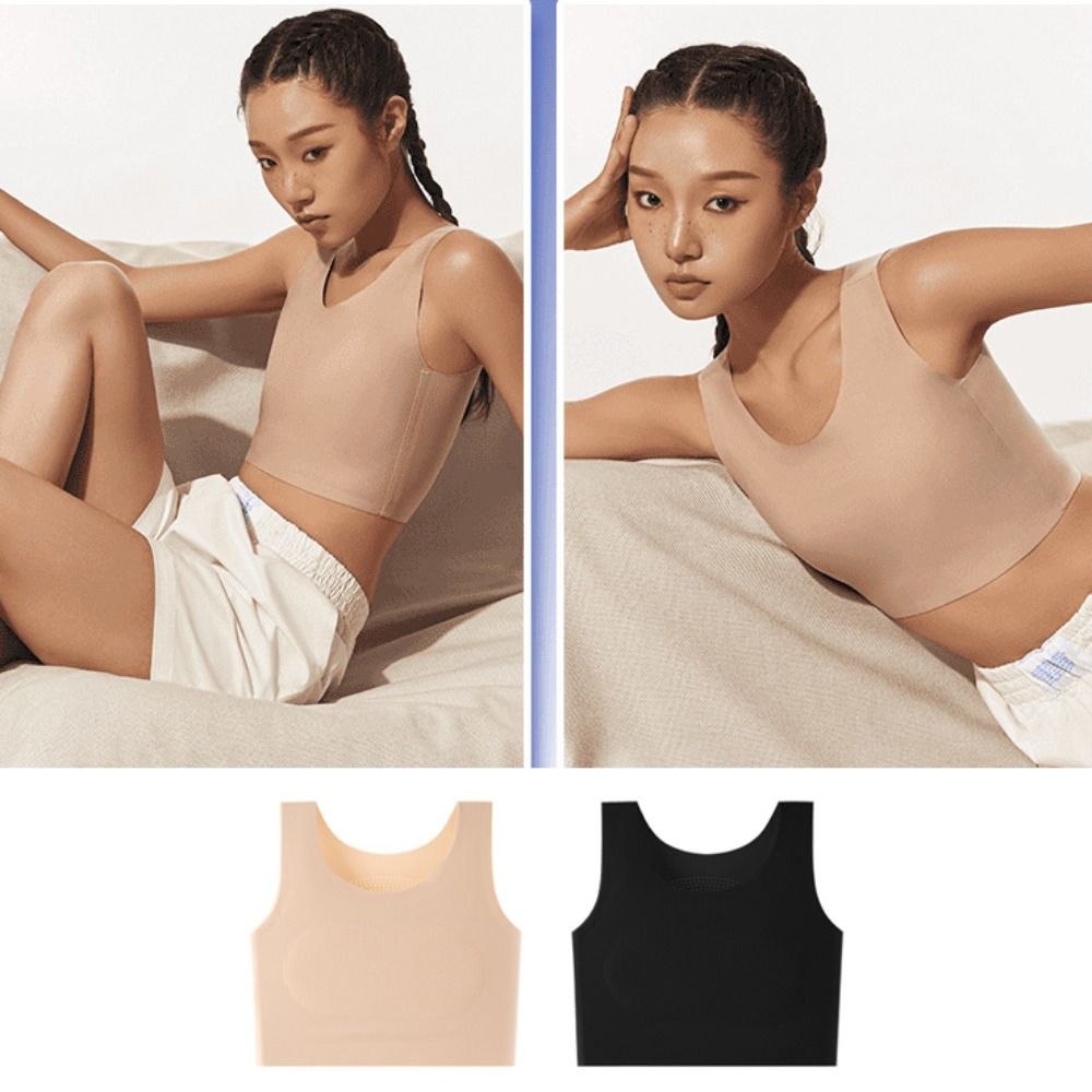 Women Ice Silk Seamless Wirele - Minimizer Bra Women 评论和价格