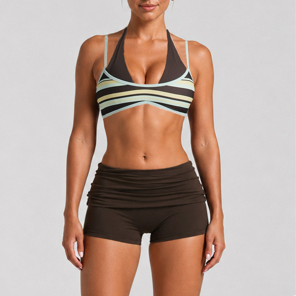 Pad Women Block Dot Halter Dou - Sports Bra Racerback 评论和价格